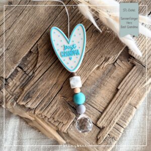 STL Datei Sonnenfänger Herz Best Grandma