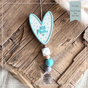 STL-DATEI Sonnenfänger Herz Best Mom [Digital]