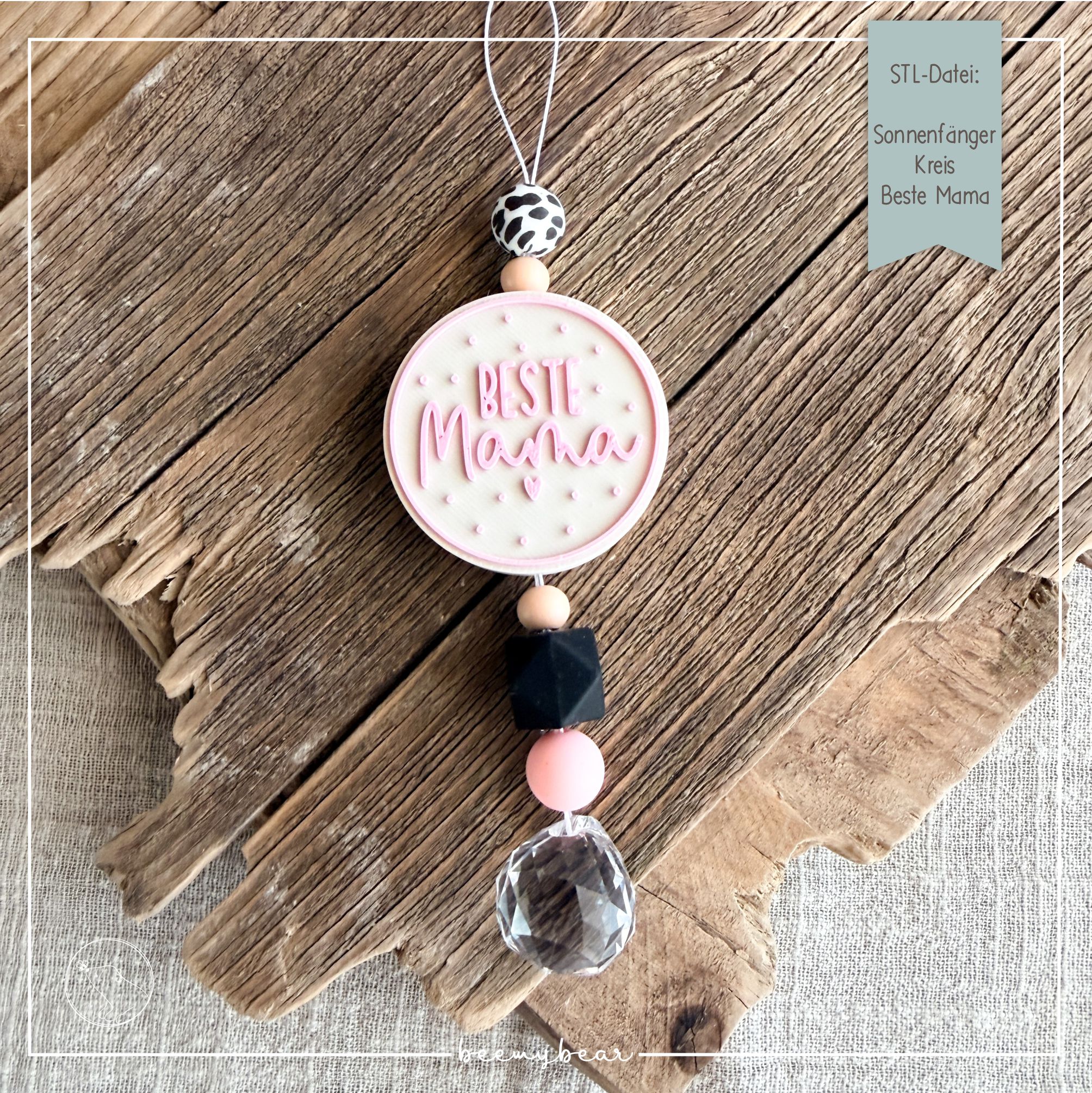 STL Datei Sonnenfänger Kreis Beste Mama