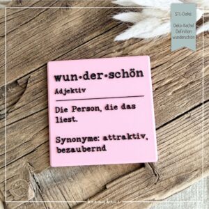 STL Datei Deko-Kachel Definition wunderschön