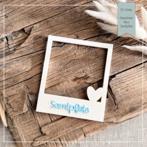 STL Datei Fotorahmen Herz Samtpfote