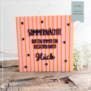 STL Datei Wortstücke Sommernächte