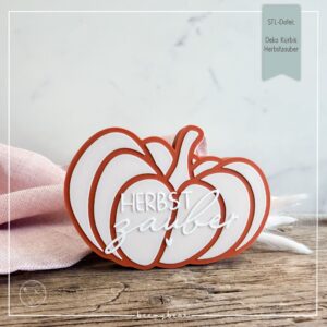 STL Datei Deko Kürbis Herbstzauber