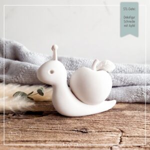 STL Datei Dekofigur Schnecke mit Apfel