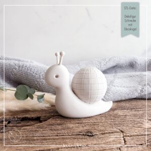 STL Datei Dekofigur Schnecke mit Discokugel