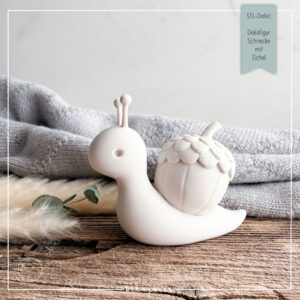 STL Datei Dekofigur Schnecke mit Eichel