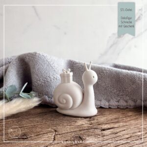 STL Datei Dekofigur Schnecke mit Geschenk
