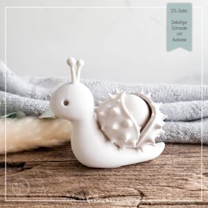STL Datei Dekofigur Schnecke mit Kastanie