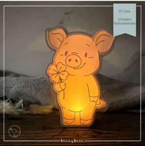 STL Datei Lichterglanz Glücksschweinchen