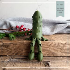 STL Datei Flexi Friends Weihnachtsgurke