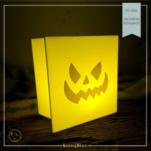 STL Datei Geschenktüte Kürbisgesicht