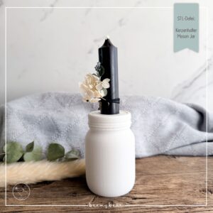STL Datei Kerzenhalter Mason Jar