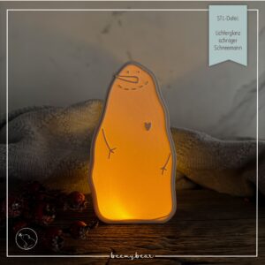 STL Datei Lichterglanz schräger Schneemann
