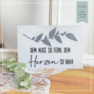 STL Datei Schild Dem Auge so fern